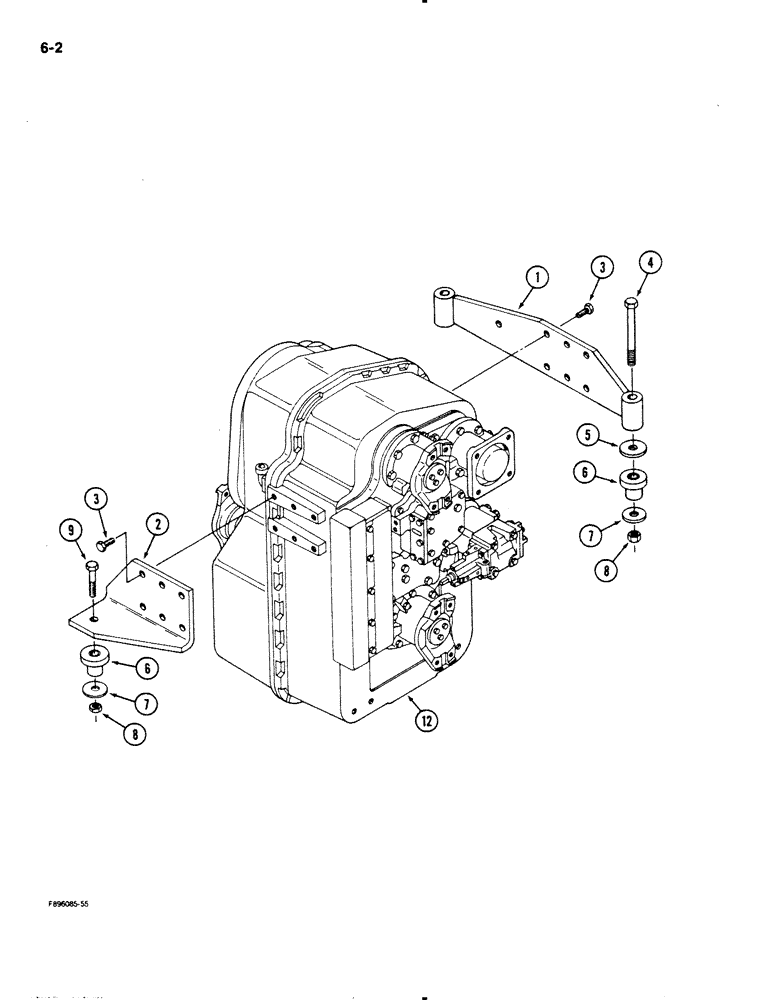 Схема запчастей Case IH 9130 - (6-020) - TRANSMISSION MOUNTING (06) - POWER TRAIN