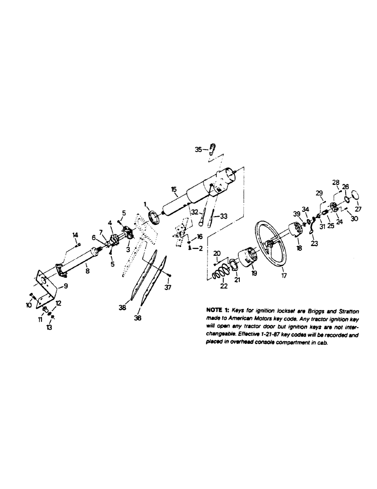 Схема запчастей Case IH 9130 - (01-15) - STEERING COLUMN AND MOUNTING (10) - CAB