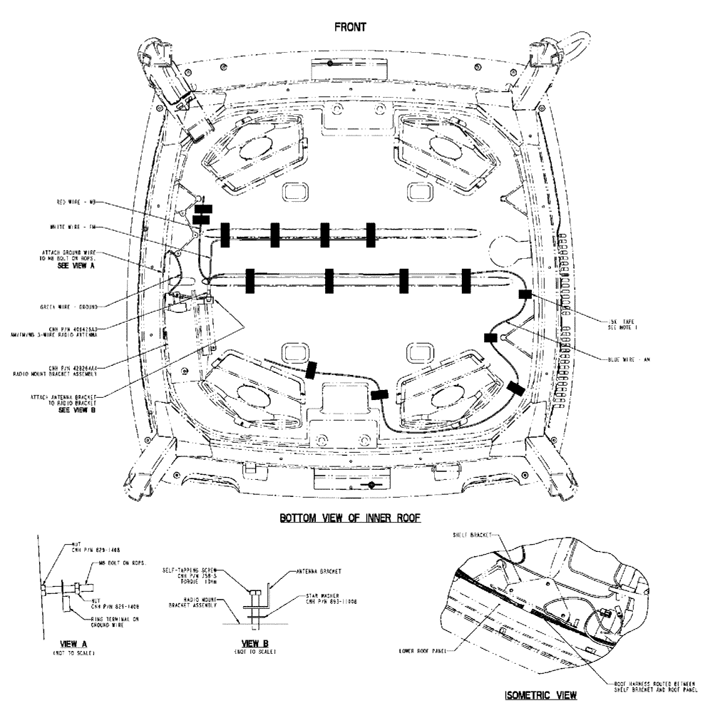 Схема запчастей Case IH SPX3320 - (01-019) - SPEAKER GROUP Cab Interior