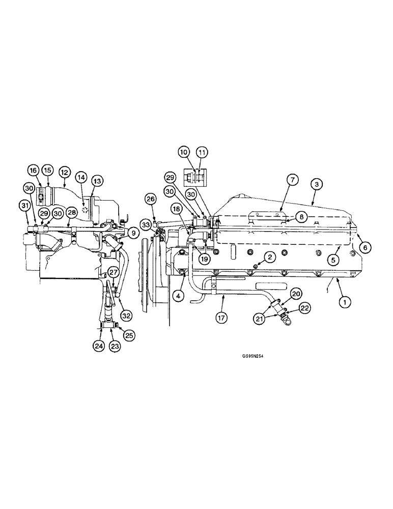 Схема запчастей Case IH DTI-466B - (9E-150) - INTERCOOLER AND CONNECTIONS, 4386 TRACTORS WITH ENGINE SERIAL NUMBERS PRIOR TO 26888 