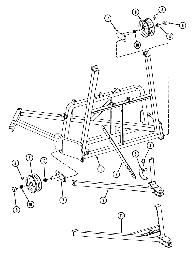 Схема запчастей Case IH 600 - (9-30) - MAIN FRAME, HITCH AND TRANSPORT WHEELS, 56 BLOWERS MAIN FRAME, HITCH & TRANSPORT WHEELS (09) - CHASSIS/ATTACHMENTS