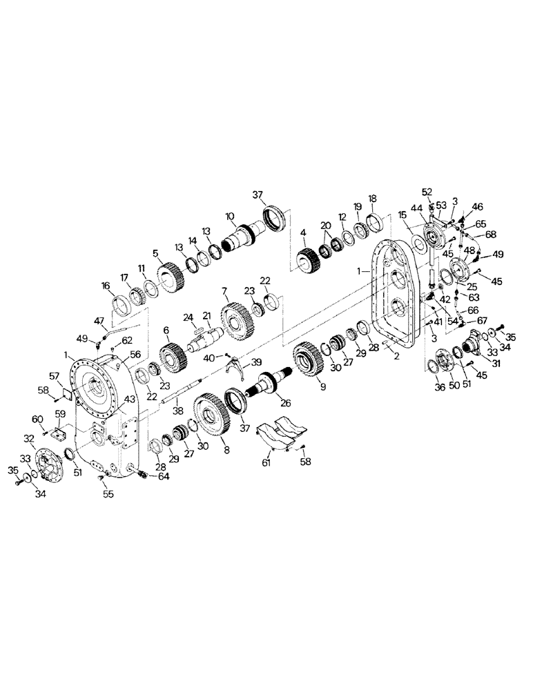 Схема запчастей Case IH KP-525 - (04-13) - TRANSFER CASE ASSEMBLY (04) - Drive Train