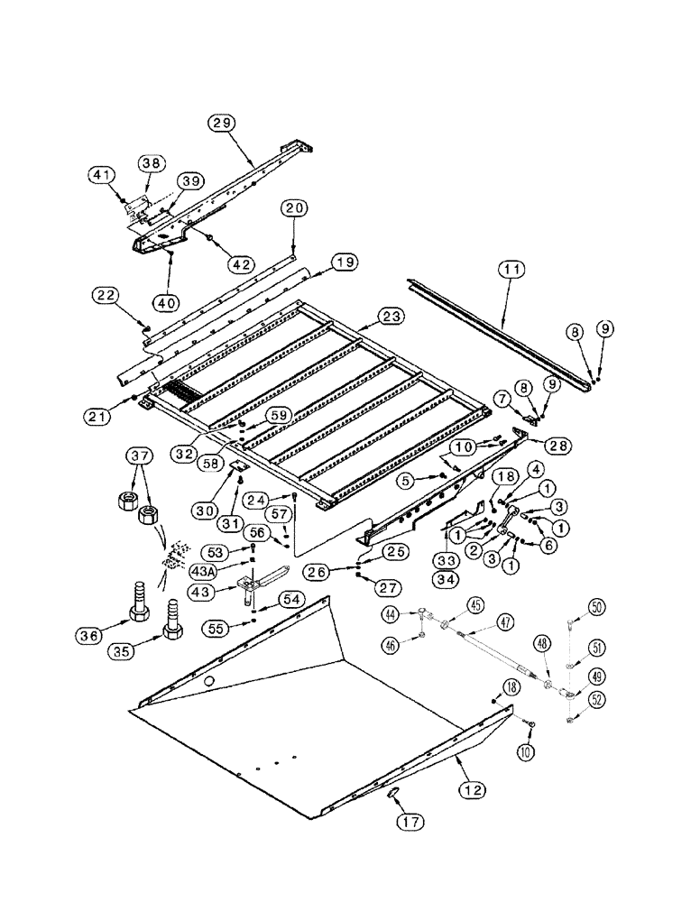 Схема запчастей Case IH 2388 - (09B-18) - SIEVE, SHOE (14) - ROTOR, CONCANVES & SIEVE