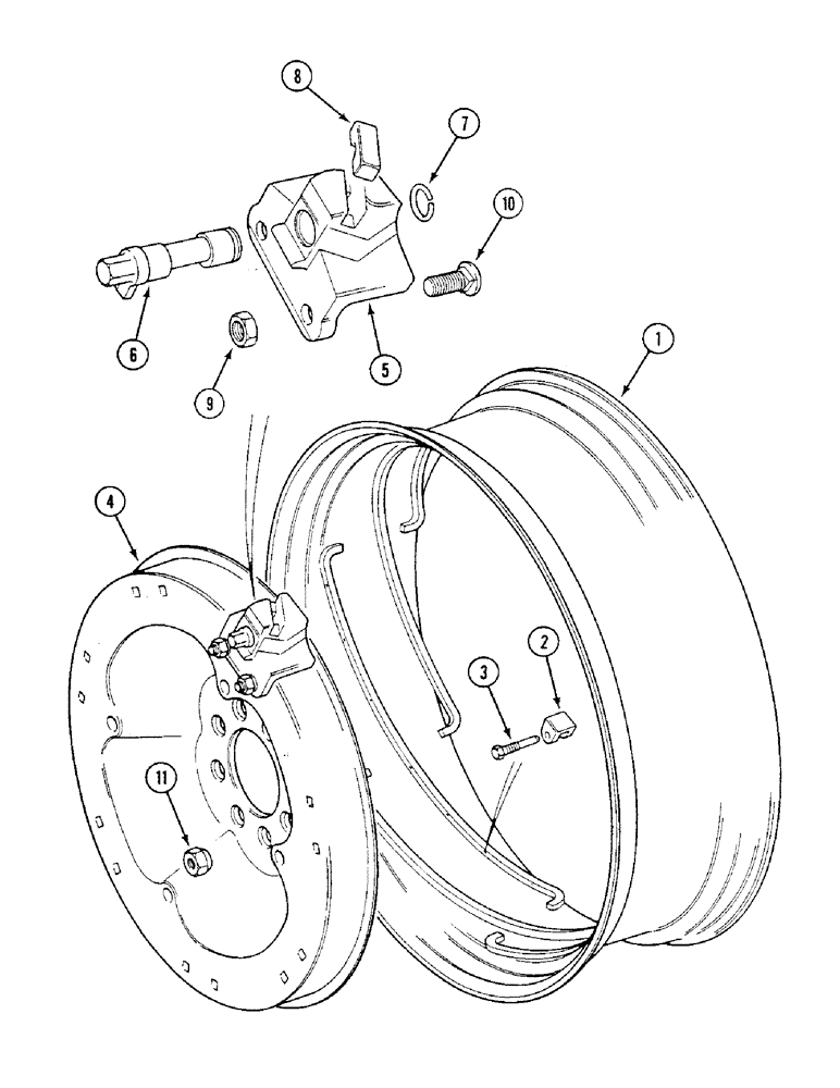 Схема запчастей Case IH 1294 - (6-178) - POWER ADJUSTED REAR WHEELS (06) - POWER TRAIN