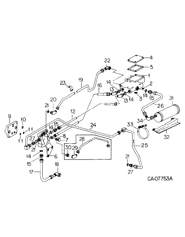 Схема запчастей Case IH 3488 - (10-01) - HYDRAULICS, PRIORITY VALVE CONNECTIONS (07) - HYDRAULICS