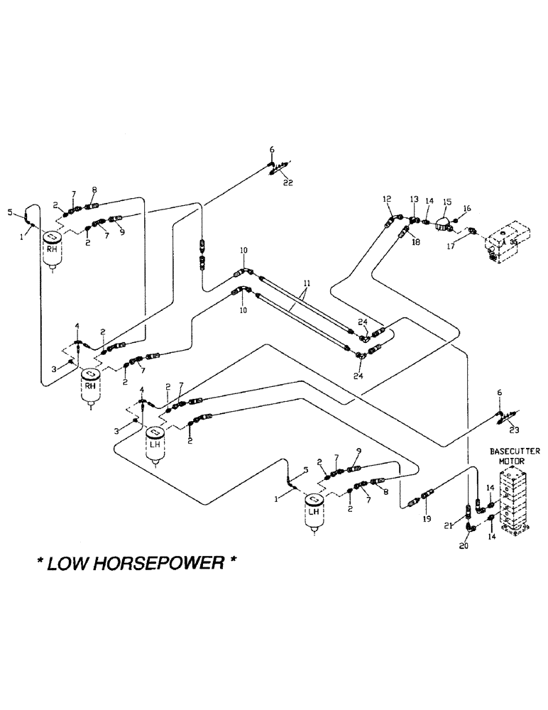 Схема запчастей Case IH 7000 - (B06-19) - HYDRAULIC CIRCUIT, CROPDIVIDER SPIRALS Hydraulic Components & Circuits