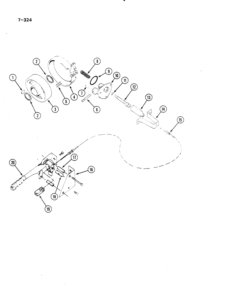 Схема запчастей Case IH 485 - (7-324) - PARK LOCK (07) - BRAKES