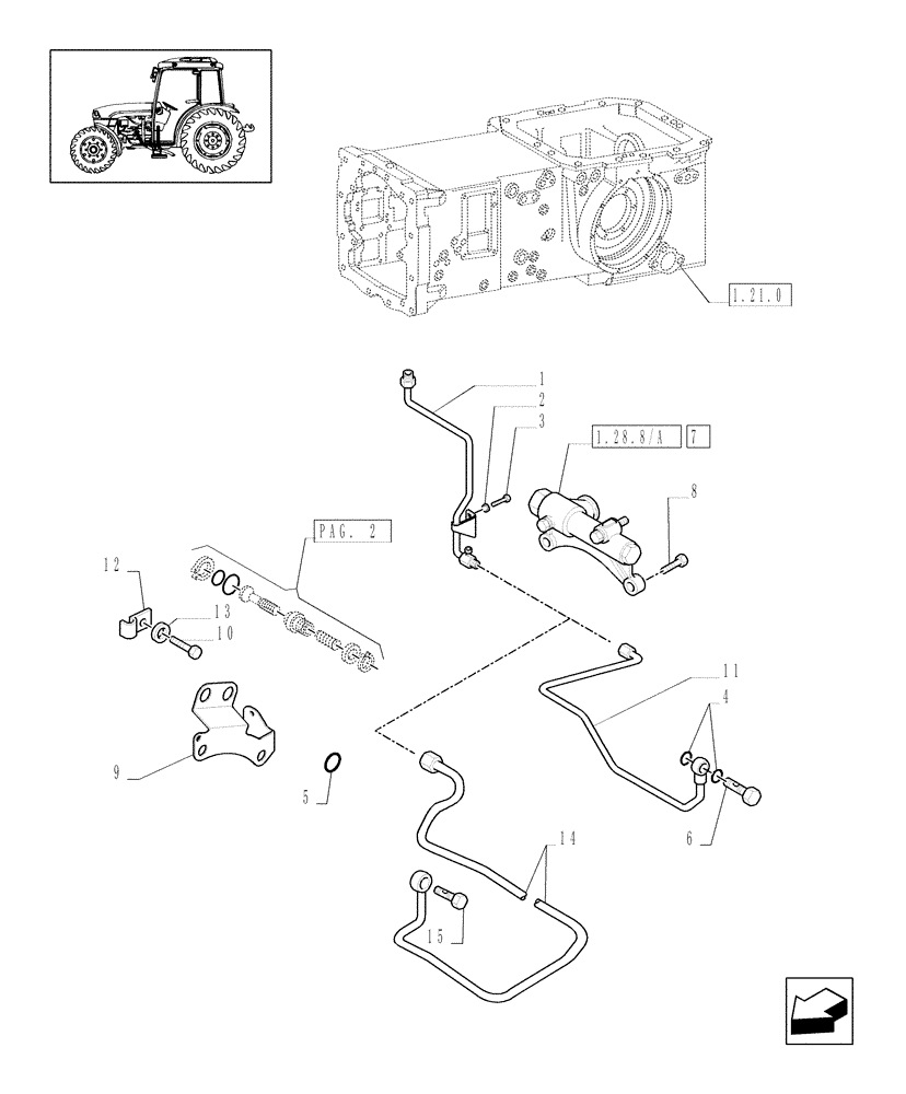 Схема запчастей Case IH JX1085C - (1.28.8[01]) - GEAR LUBRICATION SYSTEM - C5723 (03) - TRANSMISSION