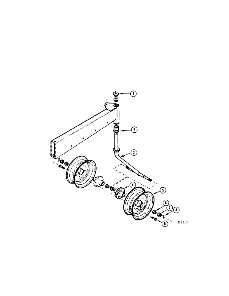 Схема запчастей Case IH 1150 - (046[A]) - DUAL REAR WHEEL ATTACHMENT BEFORE 8266001 (44) - WHEELS