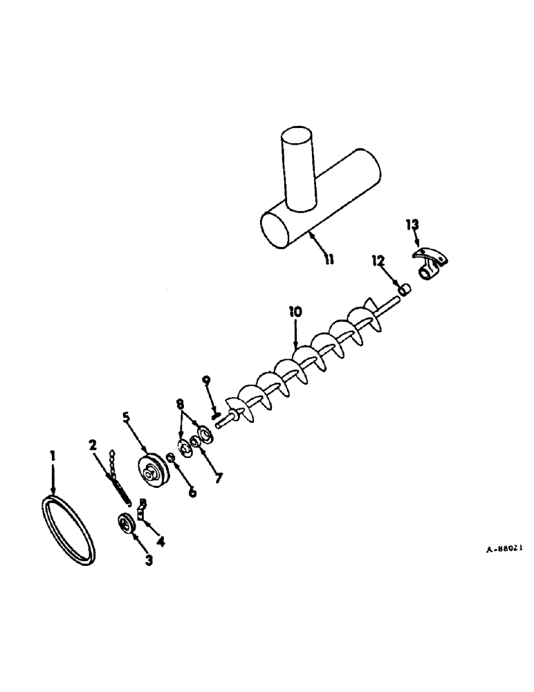 Схема запчастей Case IH 105 - (A-20) - MIXER INTAKE AUGER AND PARTS 