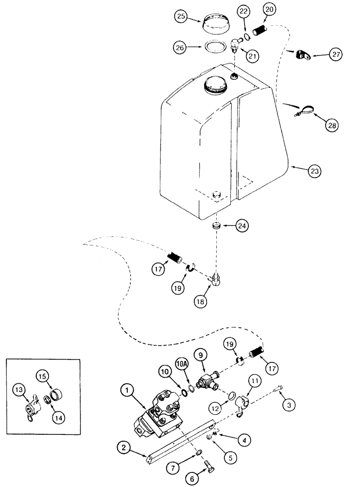 Схема запчастей Case IH 2555 - (08-15) - DRUM BAR LUBRICATION RESERVOIR SYSTEM JJC0157275- (07) - HYDRAULICS