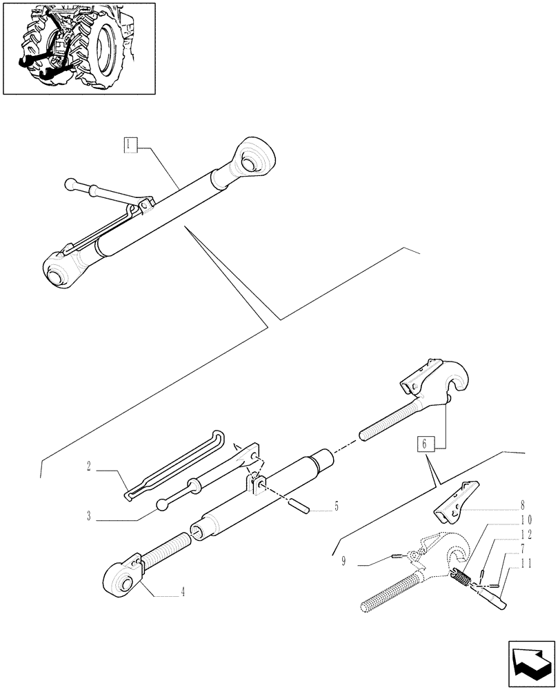 Схема запчастей Case IH JX1080U - (1.89.6/01A) - IMPLEMENT CARRIER (09) - IMPLEMENT LIFT