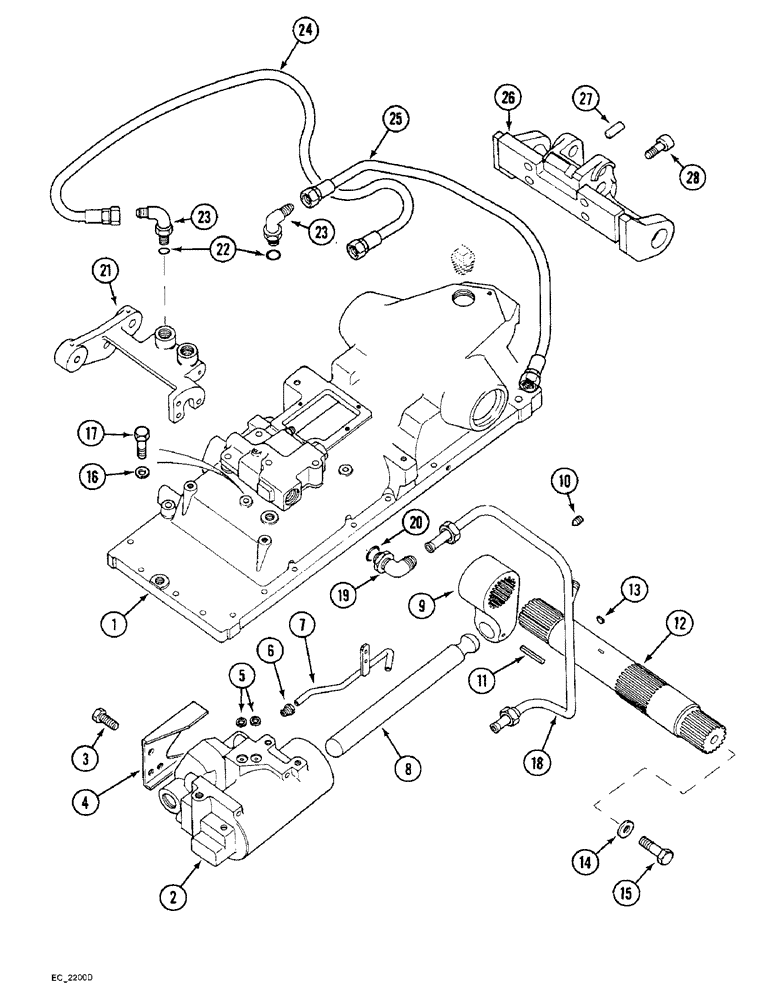 Схема запчастей Case IH 4240 - (8-42) - DRAFT CONTROL (08) - HYDRAULICS