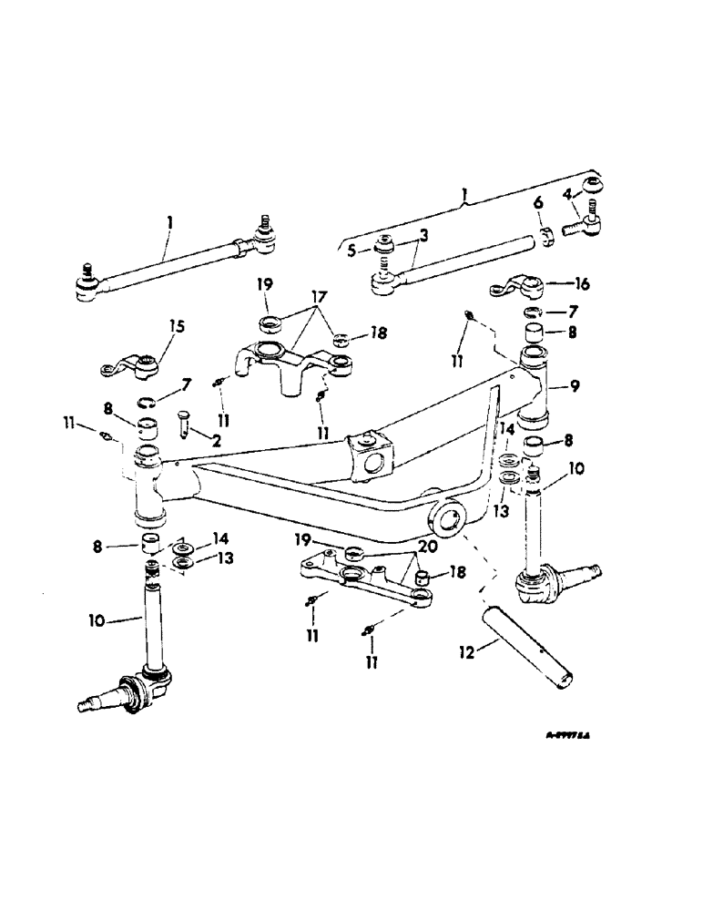 Схема запчастей Case IH 2544 - (J-23) - STEERING MECHANISM, HEAVY DUTY FIXED TREAD FRONT AXLE, INTERNATIONAL TRACTORS Steering Mechanism