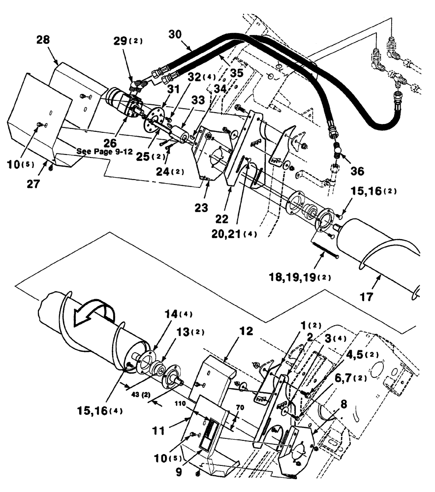 Схема запчастей Case IH 325 - (9-10) - THIRD AUGER KIT (18 FOOT) (88) - ACCESSORIES