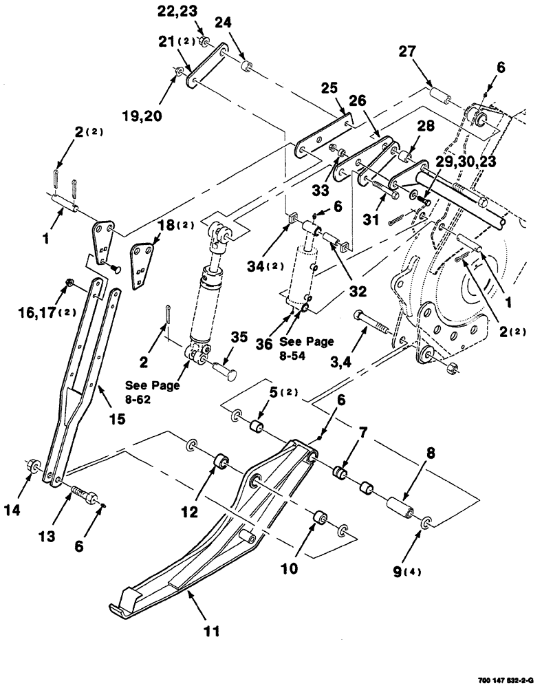 Схема запчастей Case IH 8860HP - (07-76) - LIFT ARM AND FLOTATION ASSEMBLIES (8860HP CONTINUED) (58) - ATTACHMENTS/HEADERS