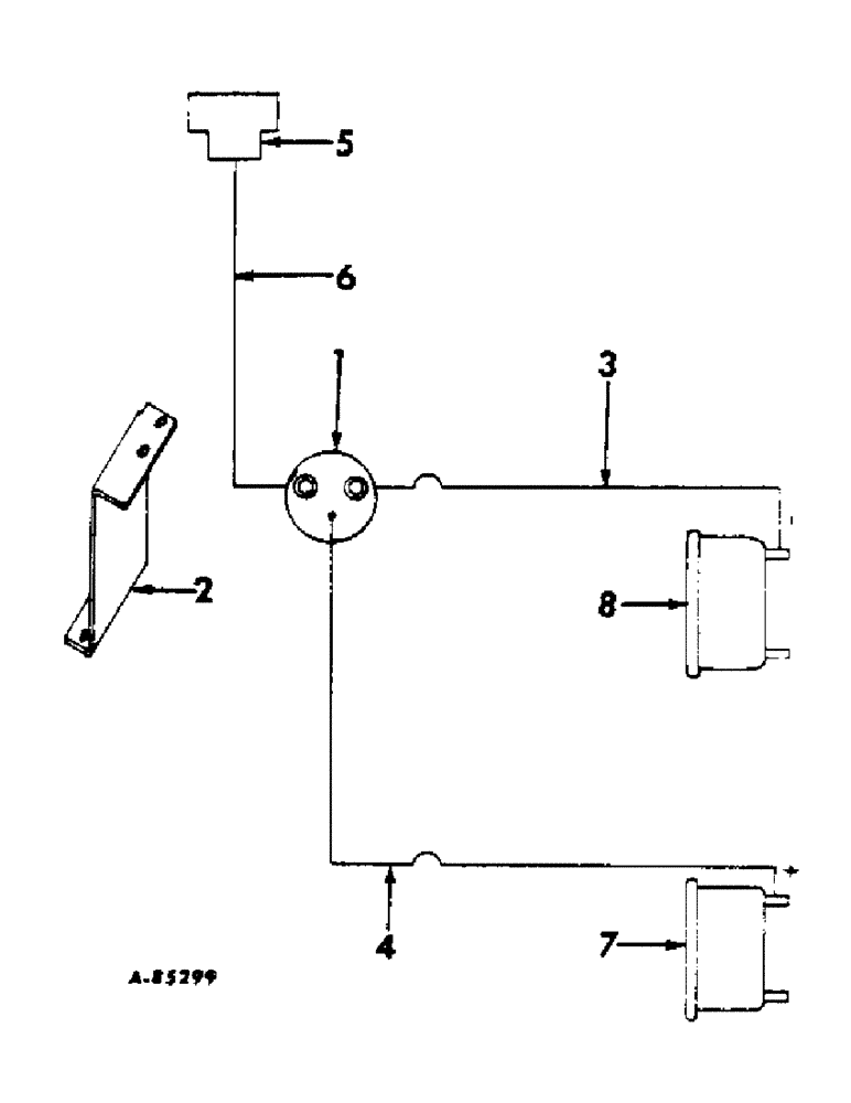 Схема запчастей Case IH 616 - (G-14) - ELECTRICAL SYSTEM, ELECTRICAL SUPPLY RELAY AND CABLE (06) - ELECTRICAL SYSTEMS