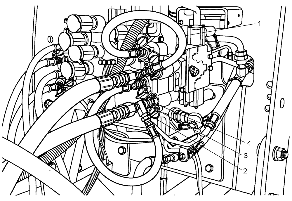 Схема запчастей Case IH ADX3360 - (A.10.A[21]) - DUAL HYDRAULIC REMOTE HOOKUP OPTION A - Distribution Systems