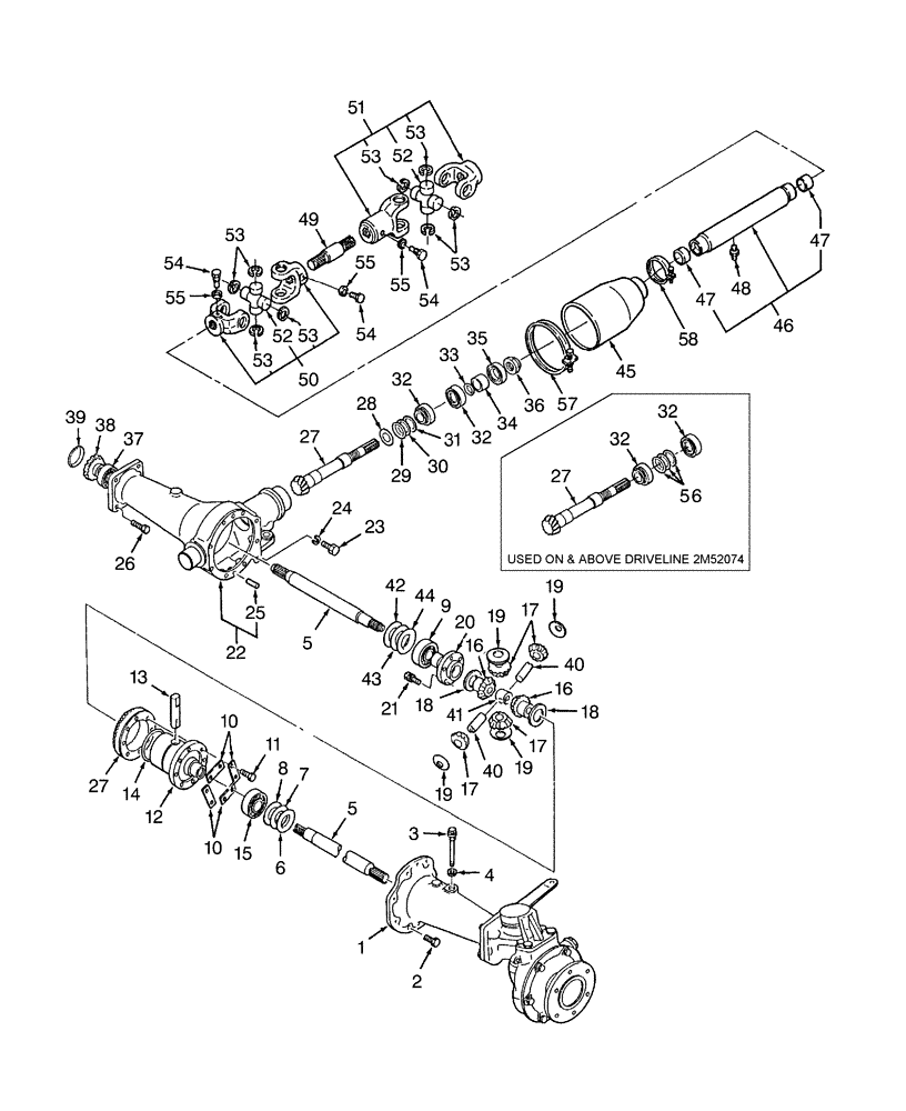 Схема запчастей Case IH DX25 - (03C01) - FRONT DIFFERENTIAL GEARS, W/FWD (06) - FRONT AXLE & STEERING