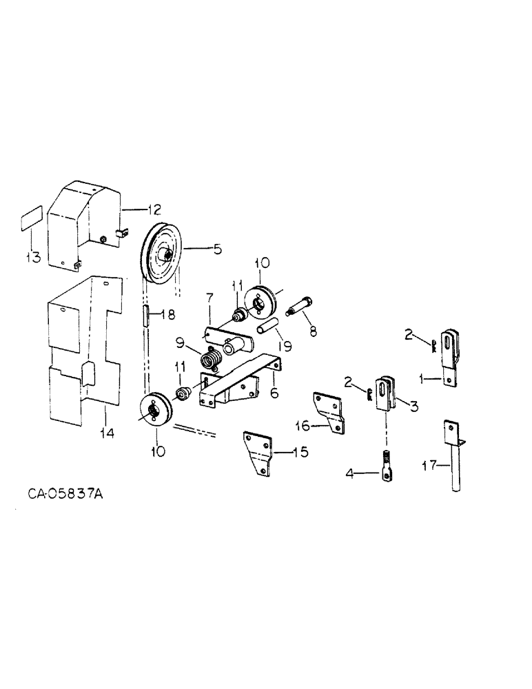 Схема запчастей Case IH 3160A - (E-24) - 3160 SERIES A ROTARY MOWER, HITCH, 154, 185 CUB LO-BOY AND 184 TRACTORS 