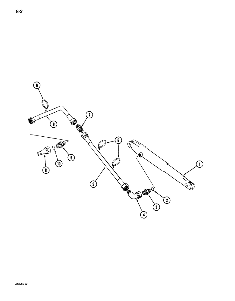 Схема запчастей Case IH 6200 - (8-02) - MARKER HYDRAULICS, MANUAL TYPE (08) - HYDRAULICS