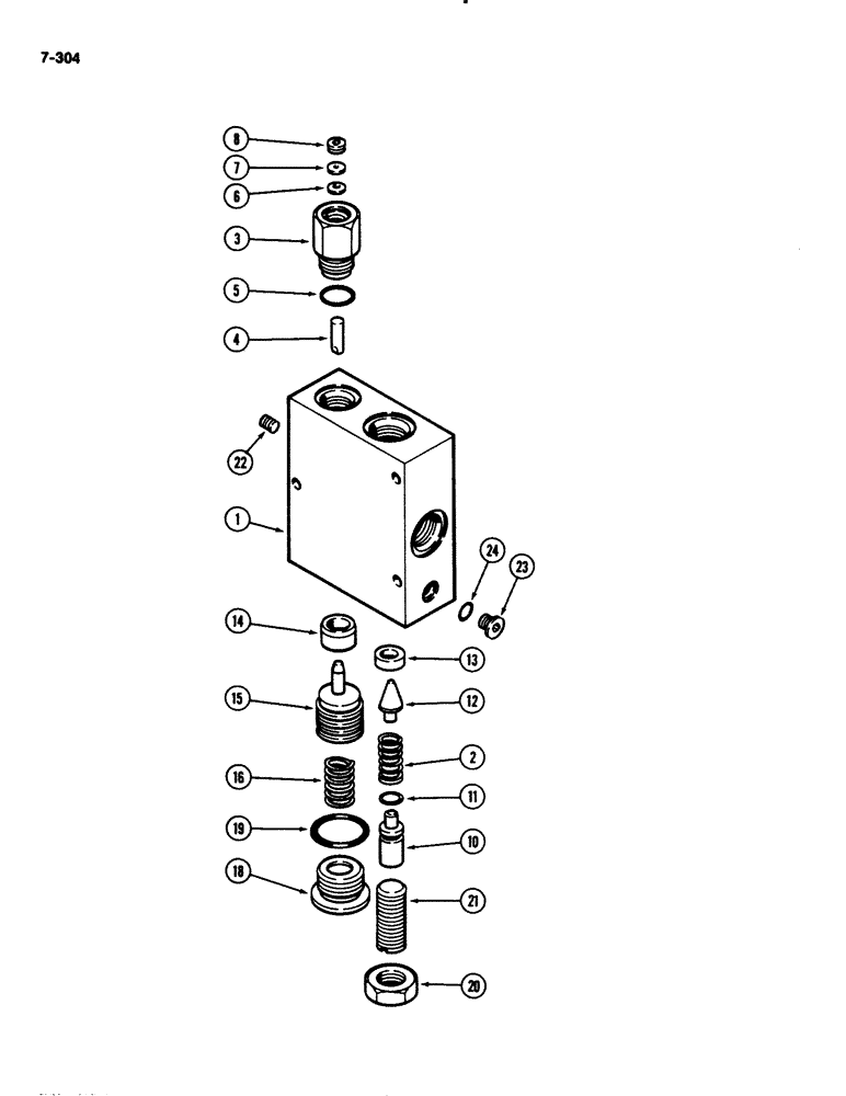 Схема запчастей Case IH 2294 - (7-304) - PRESSURE CONTROL VALVE, (IF EQUIPPED) (07) - BRAKES