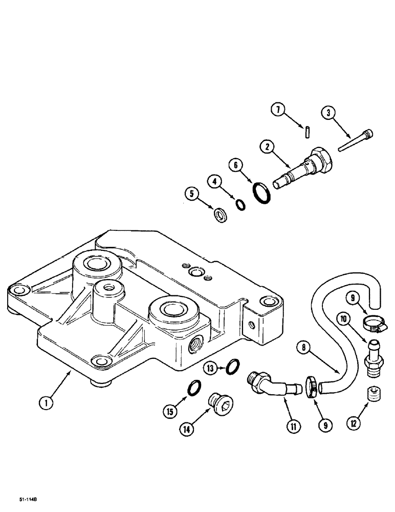 Схема запчастей Case IH 5150 - (8-072) - INLET AND OUTLET MANIFOLD (08) - HYDRAULICS