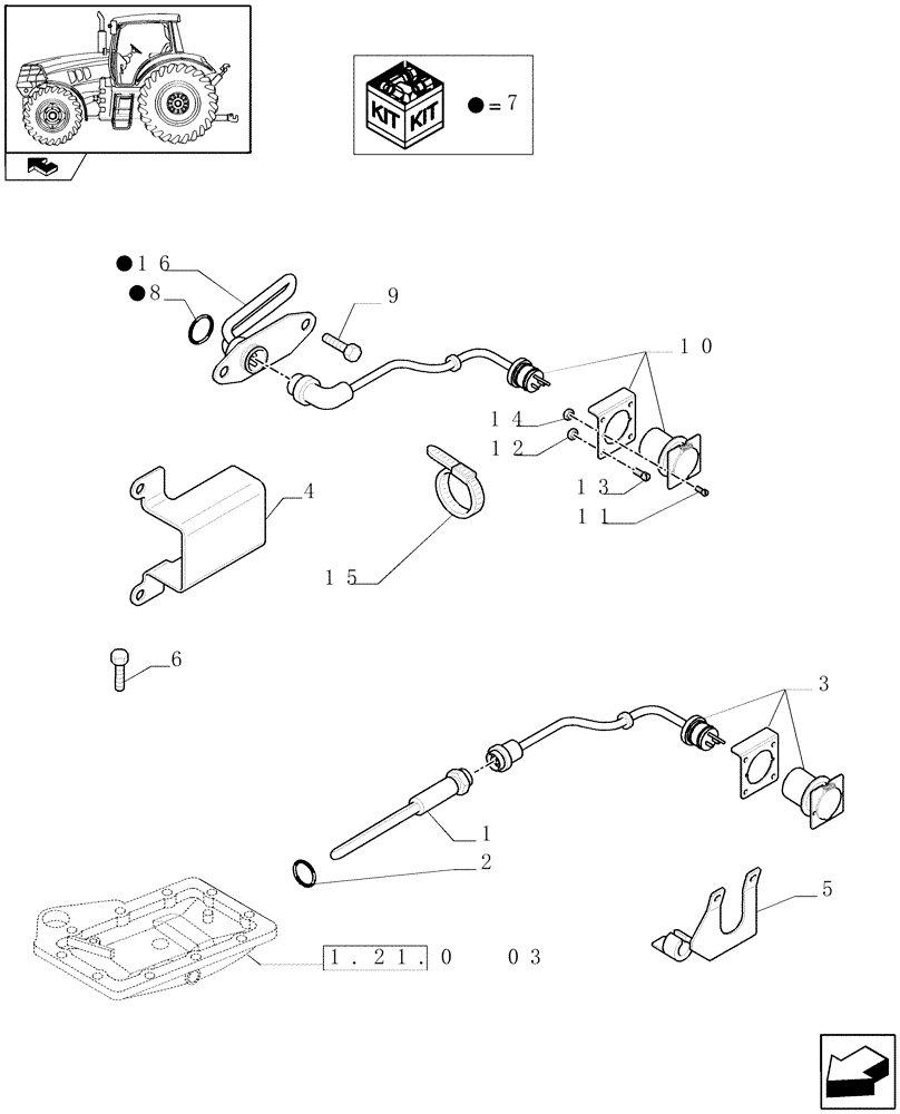 Схема запчастей Case IH MAXXUM 115 - (1.75.0/02[01]) - (110V) ENGINE BLOCK AND TRANSMISSION OIL HEATERS - C7114 (VAR.330205) (06) - ELECTRICAL SYSTEMS