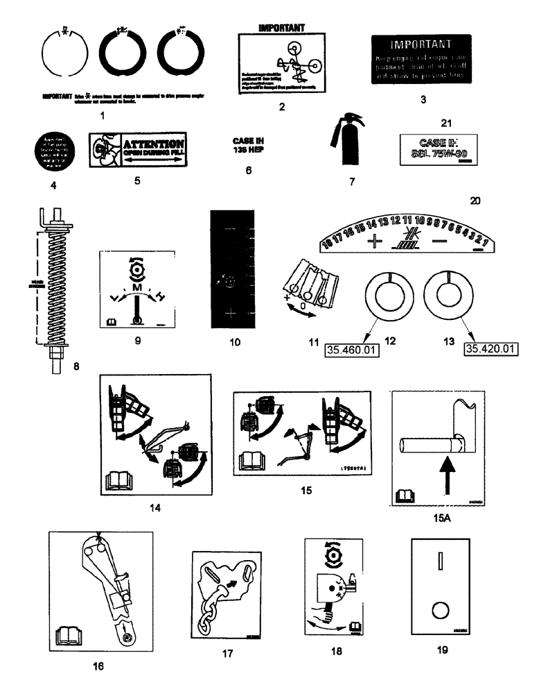 Схема запчастей Case IH 2577 - (90.108.07) - DECALS - IMPORTANT INSTRUCTIONS, DECAL KITS (90) - PLATFORM, CAB, BODYWORK AND DECALS