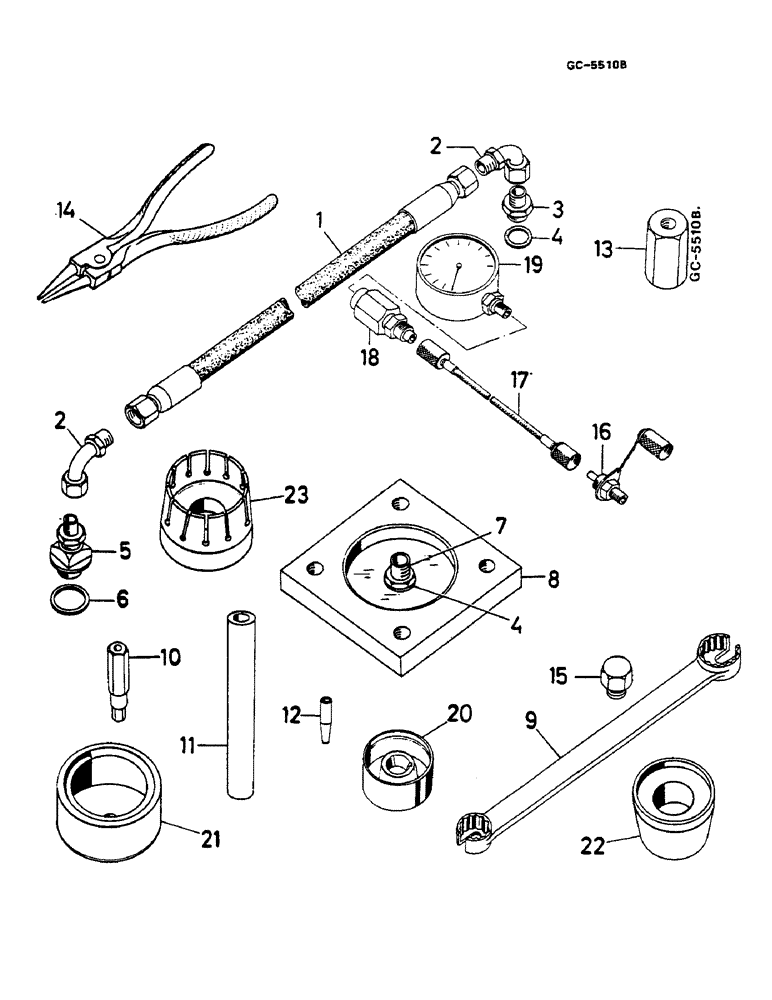 Схема запчастей Case IH 844S - (02-07) - SERVICE TOOLS FOR HYDRAULIC SYSTEM Accessories & Attachments / Miscellaneous