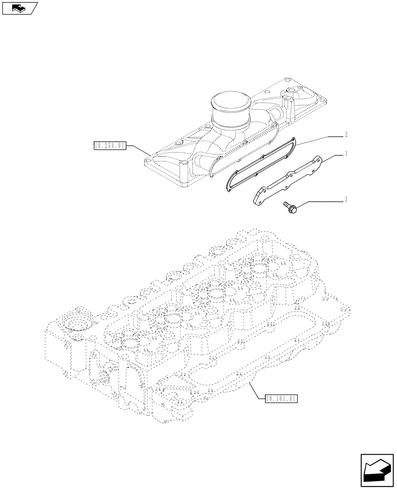 Схема запчастей Case IH F4HE9687F J100 - (10.408.02) - HEAT EXCHANGER - ENGINE (2854699) (10) - ENGINE