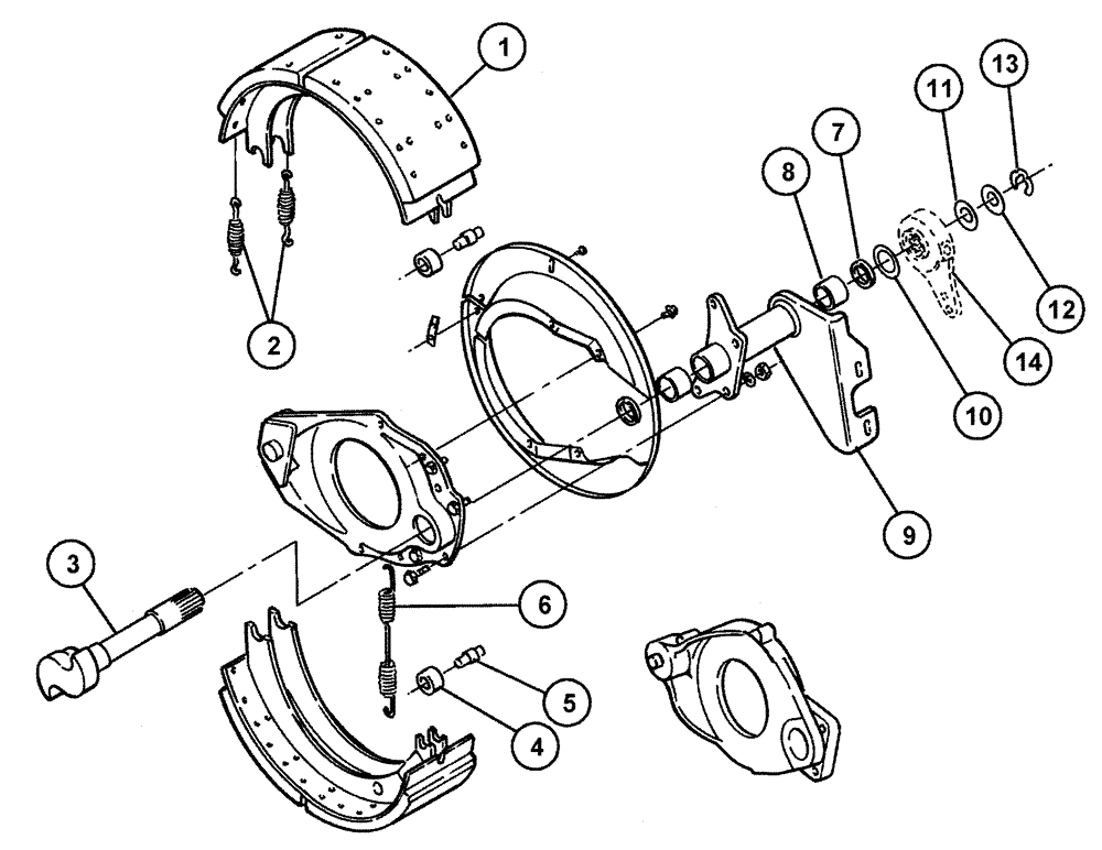 Схема запчастей Case IH 4330 - (04-004) - FRONT AXLE BRAKE Frame & Suspension