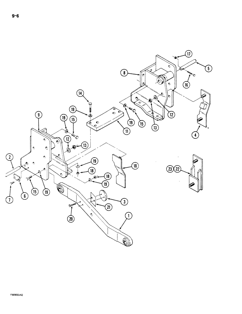 Схема запчастей Case IH STEIGER - (9-006) - HITCH LOWER LINK AND MOUNTS (09) - CHASSIS/ATTACHMENTS