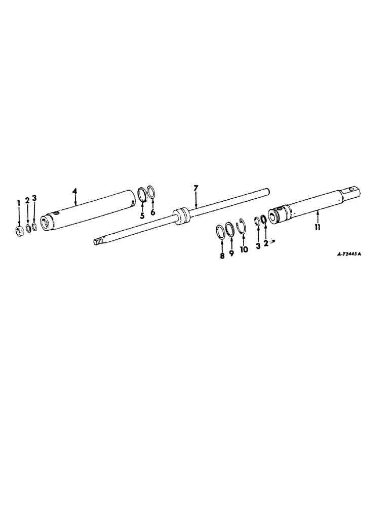 Схема запчастей Case IH 756 - (J-11) - STEERING MECHANISM, POWER STEERING CYLINDER, INTERNATIONAL TRACTORS Steering Mechanism