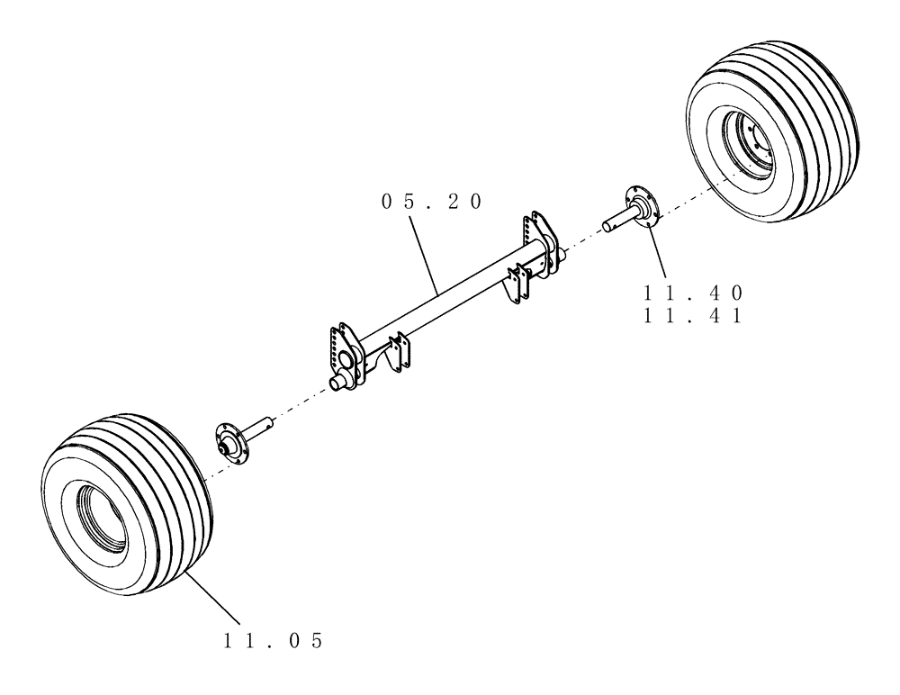 Схема запчастей Case IH RBX563 - (SECTION 05[RBX563]) - PICTORIAL INDEX, AXLE (00) - GENERAL