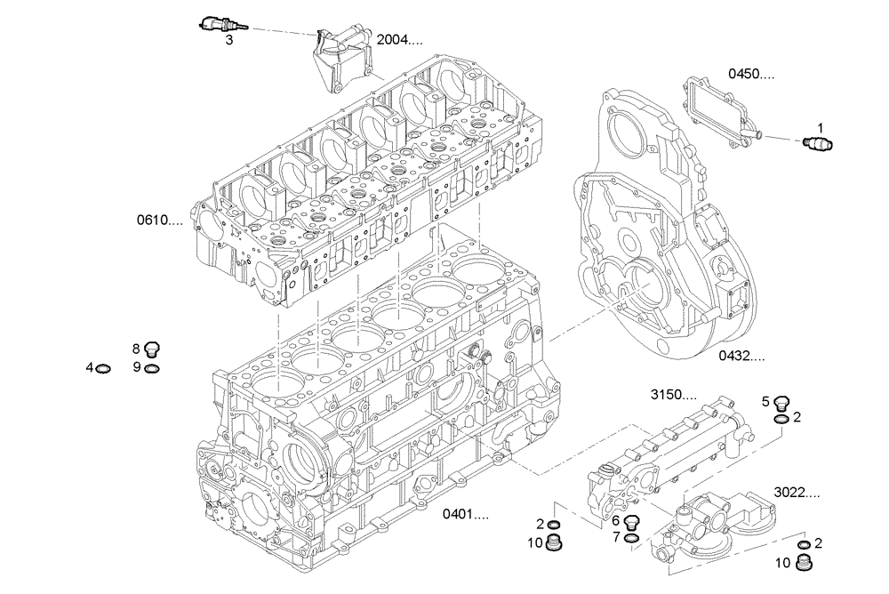 Схема запчастей Case IH F3BE0684N E906 - (1712.004) - SENSORS interface 