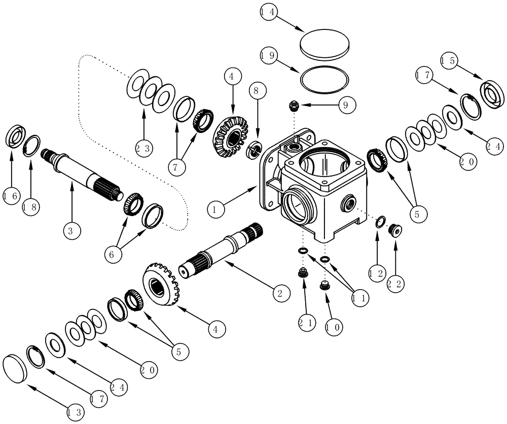 Схема запчастей Case IH CPX610 - (09A-05) - GEARBOX - DRUM DRIVE, RIGHT HAND (13) - PICKING SYSTEM