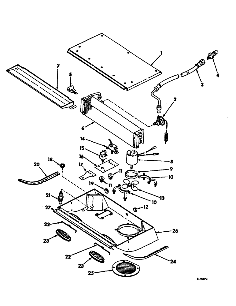 Схема запчастей Case IH 756 - (N-30) - PARTS ACCESSORIES AND ATTACHMENTS, EVAPORATOR Accessories & Attachments