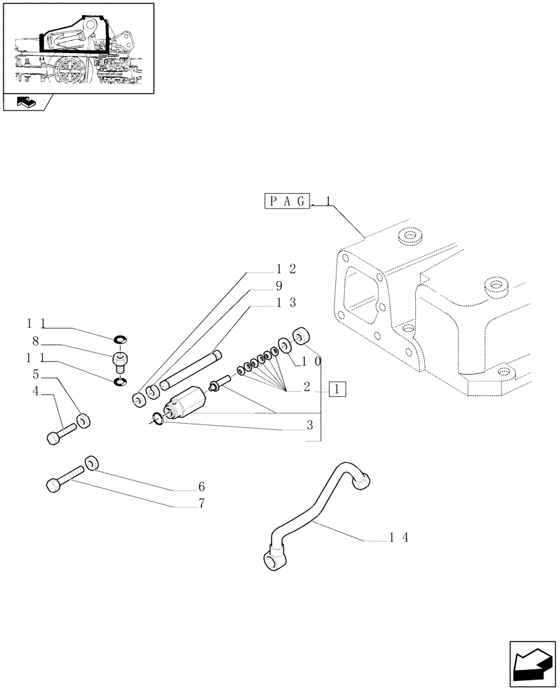 Схема запчастей Case IH FARMALL 105U - (1.82.0/01[02]) - HYDR. LIFT FOR POWER SHUTTLE WITH EDC - CYLINDER PRESSURE LIMITING VALVE - W/CAB (VAR.330753-331753-330832) (07) - HYDRAULIC SYSTEM