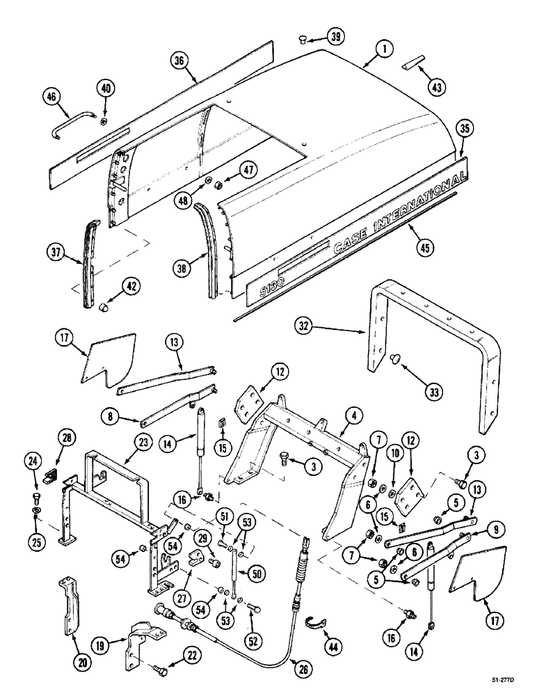 Схема запчастей Case IH 5150 - (9C-08) - HOOD SHEETS (09) - CHASSIS/ATTACHMENTS