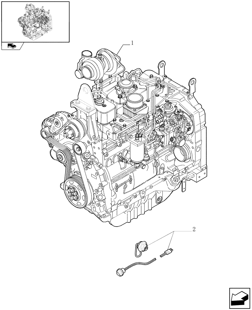 Схема запчастей Case IH FARMALL 90 - (0.02.1) - ENGINE (01) - ENGINE