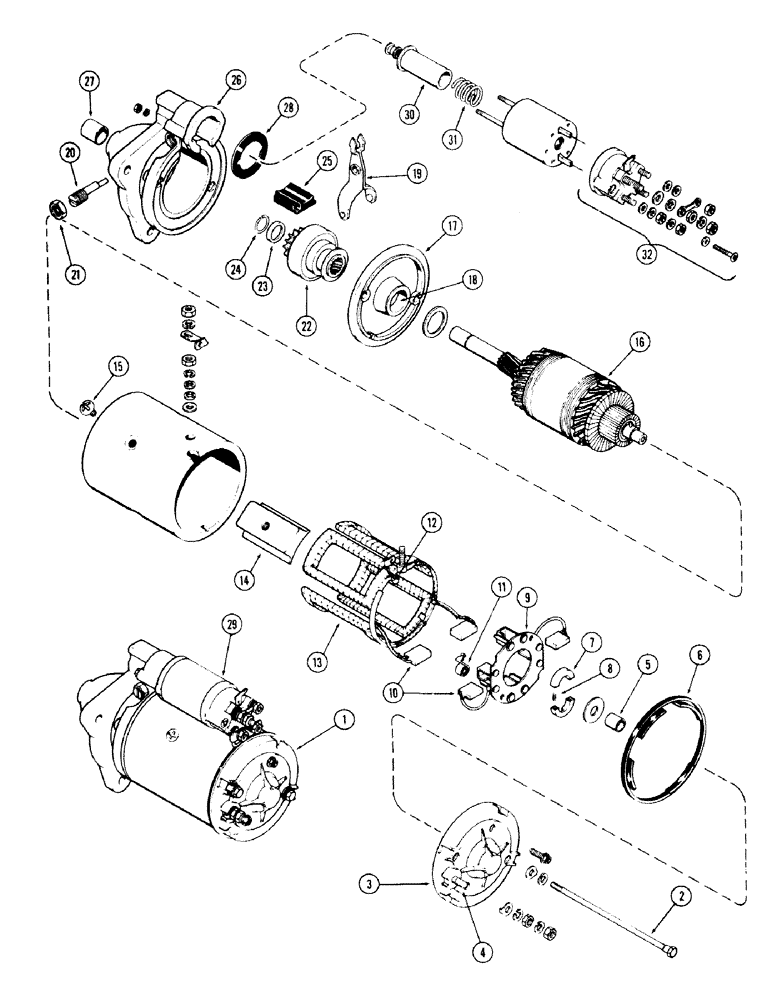 Схема запчастей Case IH 1490 - (S08-1) - K919752 STARTER, LUCAS NO. 26379 (06) - ELECTRICAL SYSTEMS