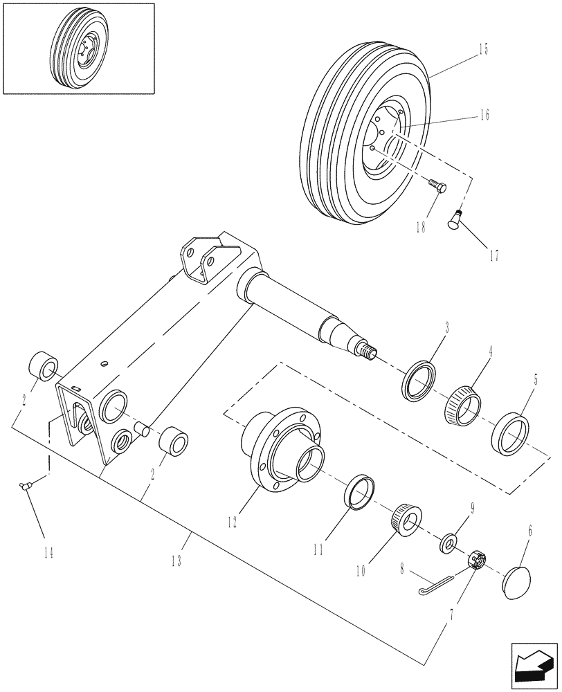 Схема запчастей Case IH DC162F - (11.01) - HUB, SPINDLE & TIRES (11) - WHEELS