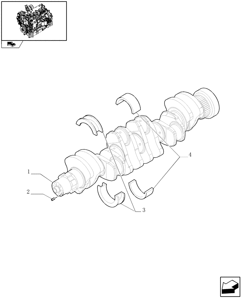 Схема запчастей Case IH PUMA 180 - (0.08.0) - CRANKSHAFT (01) - ENGINE