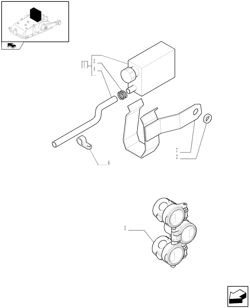 Схема запчастей Case IH FARMALL 65C - (1.82.7/19) - 6 DELUXE FAST CONNECTORS AND OIL COLLECTION SYSTEM FOR 3 CONTROL VALVES (VAR.330545) (07) - HYDRAULIC SYSTEM