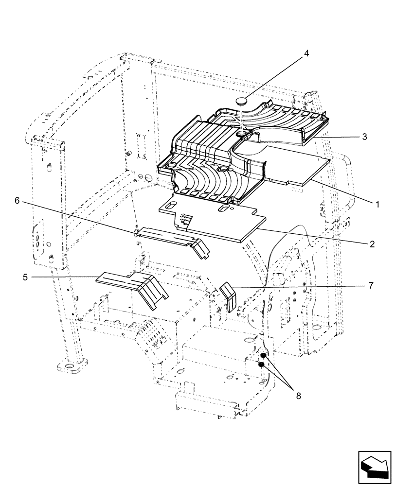 Схема запчастей Case IH FARMALL 55 - (10.08) - FLOOR MAT (10) - OPERATORS PLATFORM/CAB