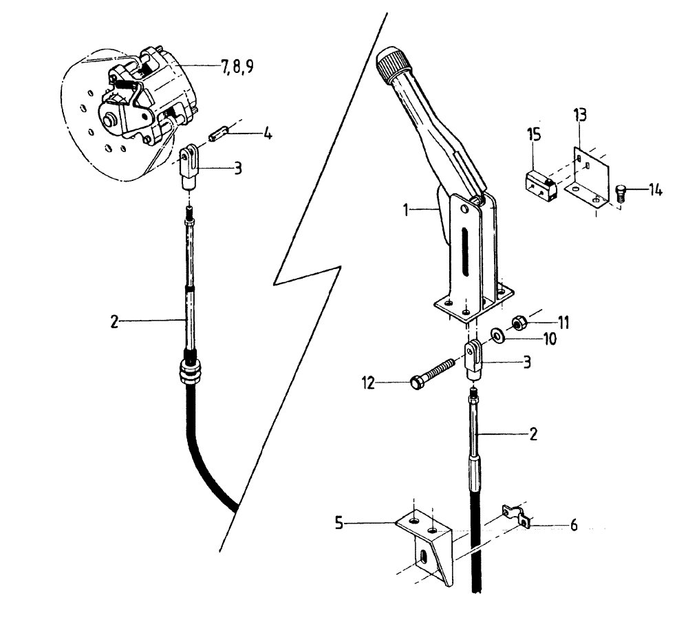 Схема запчастей Case IH AUSTOFT - (A02-09) - HANDBRAKE AND BRAKE CALIPER [LH REAR] Mainframe & Functioning Components