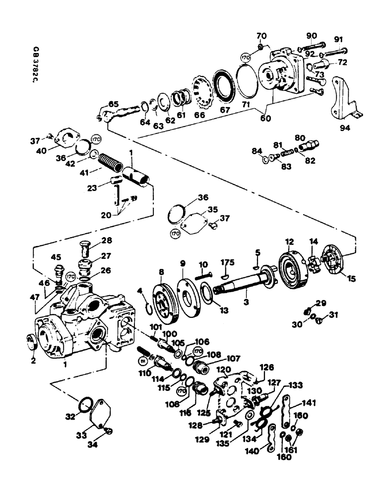 Схема запчастей Case IH 644 - (3C05) - INJECTION PUMP Power