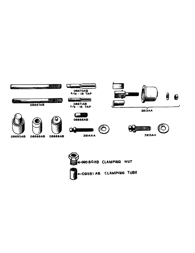 Схема запчастей Case IH 600-SERIES - (135) - SPECIAL TOOLS FOR SERVICING HYDRAULIC CONTROL UNIT (08) - HYDRAULICS