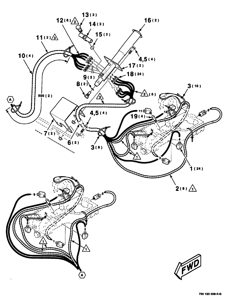 Схема запчастей Case IH 8576 - (06-038) - LUBE PUMP AND LINE ASSEMBLY-KNOTTER (14) - BALE CHAMBER